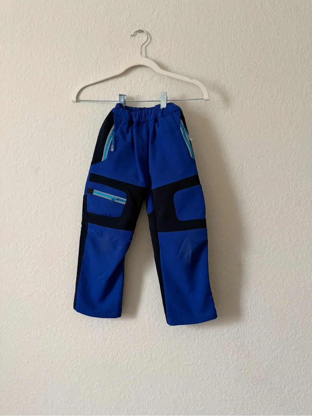 Kids Blue and Black Outdoor Pants